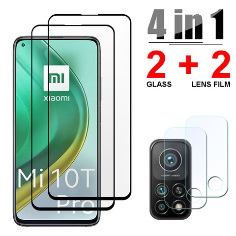 4 in 1 Tempered Glass For Xiaomi Mi 10T Lite 10 T Mi 9 SE 9T Pro CC9 8 SE Screen Protector Lens Film For Xiaomi Mi 10T Pro Glass ► Photo 1/6