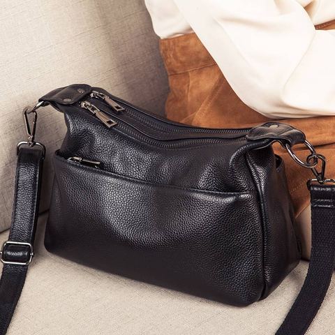 Genuine Leather Women Bag Ladies Shoulder Crossbody Bag Luxury Handbags Fashion Messenger Shoulder Bag Female Large Tote Purse ► Photo 1/6