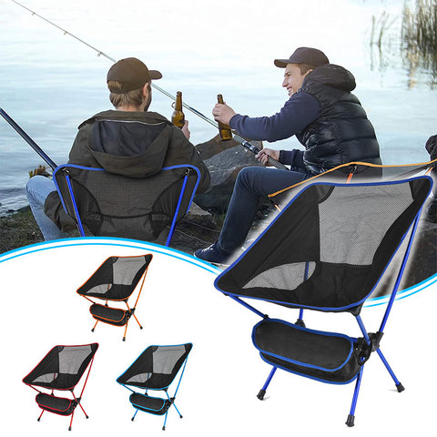 Camping Fishing Barbecue Chair Portable Ultra Light Folding Chair High Load Outdoor Camping Beach Hiking Picnic Seat Tool Chair ► Photo 1/6