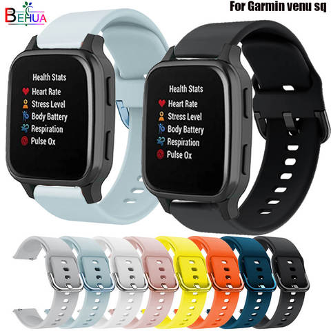 Silicone 20mm WatchBand Strap For Garmin venu sq Smartwatch Bracelet Wristband For Amazfit GTS 2 Watchstrap belt ► Photo 1/6