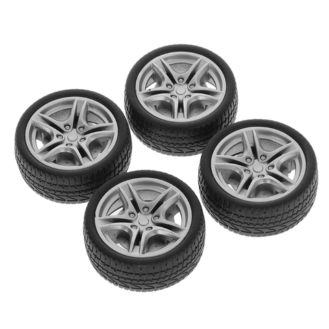 2022 Top Selling 4pcs 35mm Simulation Rubber Wheel Tire Wheel Toy Model DIY RC Spare Parts ► Photo 1/6