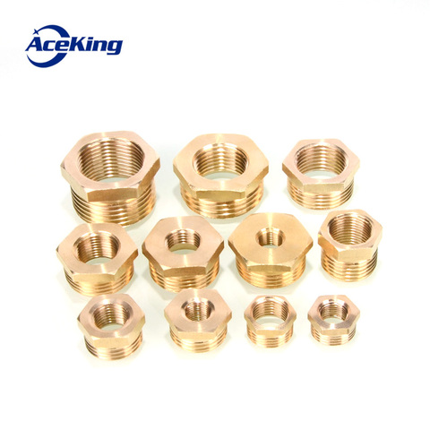 Full copper  inner and Internal thread conversion External thread copper connector 1/8’，1/2’，1/4‘，3/4’ to 1 inch brass fittings ► Photo 1/6