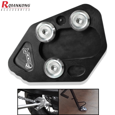 Motorcycle Side Stand Kickstand Support Enlarge Plate Foot Pads For BMW F800R F 800 R f800r 2009 2010 2011 2012 2013 2014 2015 ► Photo 1/6