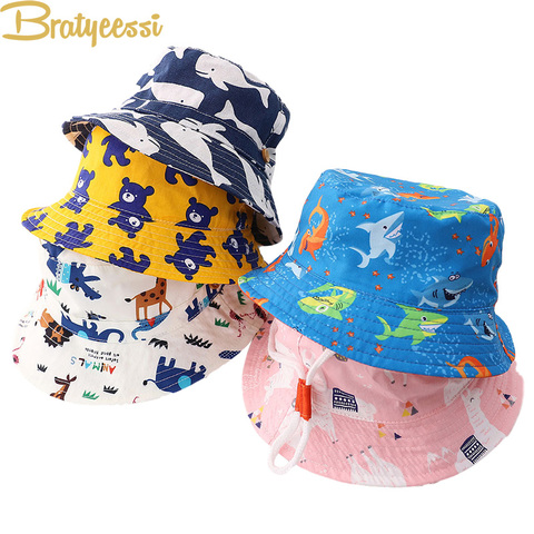 Cute Baby Hat Spring Summer Cartoon Kids Hat for Girls Boys Bucket Hat Cotton Unisex Kids Accessories Children Cap 1 PC ► Photo 1/1