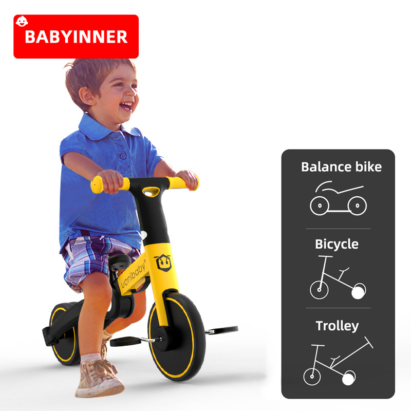 5 In 1 Baby Tricycle Stroller Balance Bike Kids Folding Bike Training Bicycle 