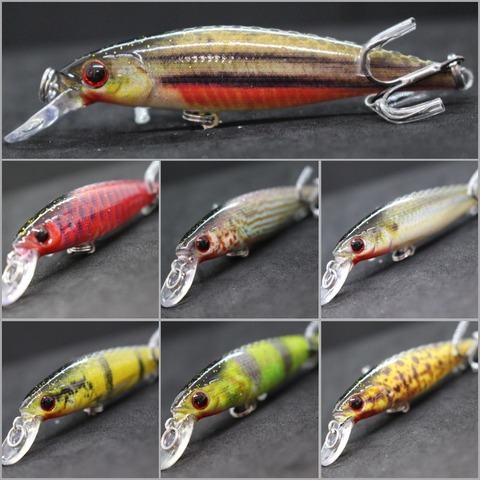wLure 6g 7.5cm Sinking Minnow RealSkin Painting Quality Cutting Blade Hooks Tight Wobble Long Casting Fishing Lure HM762 ► Photo 1/6