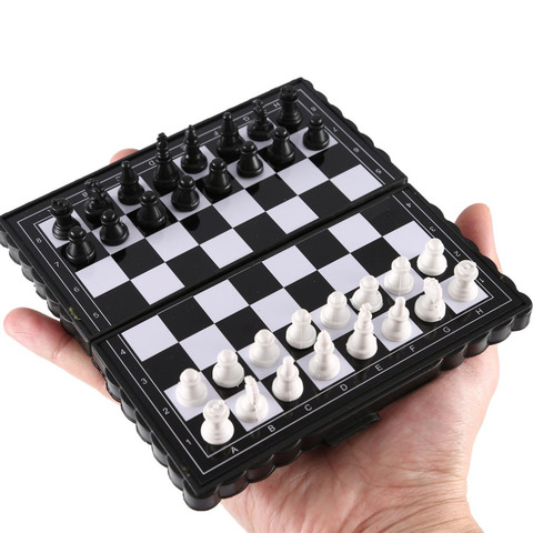 1set Mini International Chess Folding Magnetic Plastic Chessboard Board Game Portable Kid Toy Portable 2022 Drop Shipping ► Photo 1/6