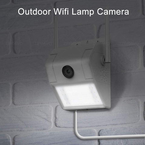 1080P Wireless WiFi IP Camera Wide Angle Security Camera Night Vision Wall Lamp Street Light Camera Outdoor Waterproof Audio ► Photo 1/6