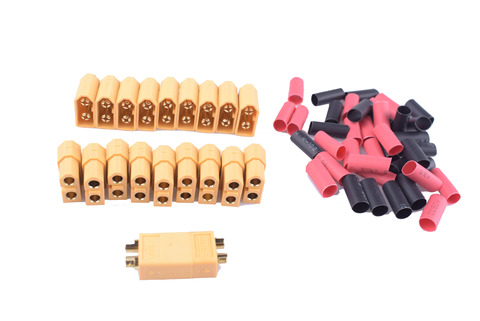 10paris XT60 battery connector for rc plane and car male and female with 3.5mm good gold plated  plugs with 4mm shrink tube ► Photo 1/6