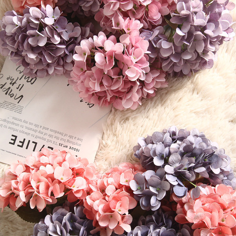 1 bouquet Artificial Peony Hydrangea Flower Home Wedding Party Birthday New Year Valentines Day Floral Decor ► Photo 1/6