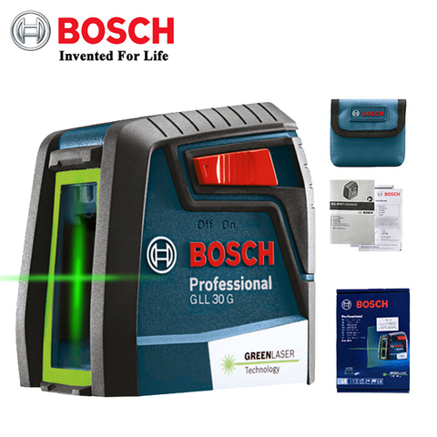 BOSCH Two-Line Laser Level GLL30G Green Light Vertical Horizontal High Precision Instrument Indoor Or Outdoor Automatic Leveling ► Photo 1/6
