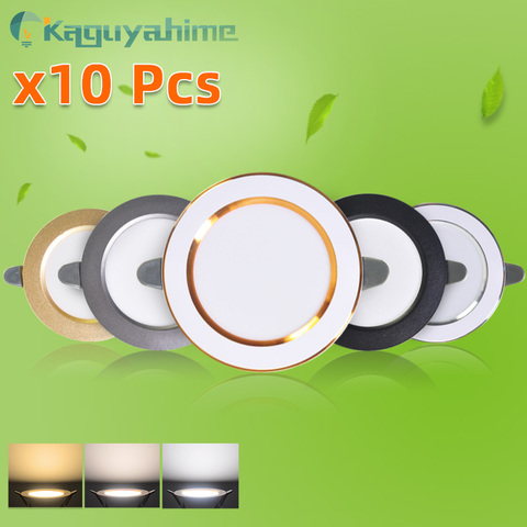 =(K)= 10pcs Downlight 3colors in 1 Lamp Natural White/Warm/Cold 5w 3w LED Spot Light Indoor Recessed Lamp AC 220V LED Spotlight ► Photo 1/6