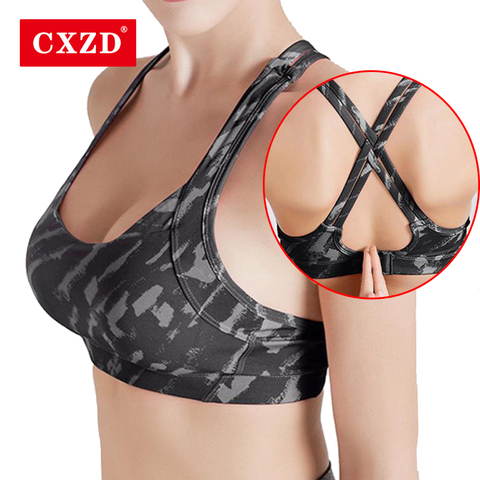 CXZD Sports Bra Women Fitness Tops Seamless Sport Bra Solid Padded Seamless Gym Crop Top Women Push Up Sport Bra Tops ► Photo 1/6