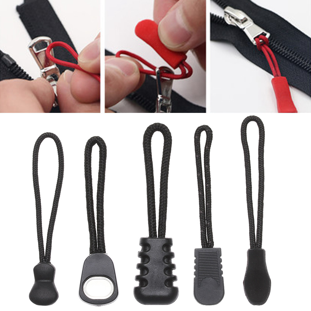 5 Pcs Anti-theft Cord Zipper Rope Pull Strap Lariat apparel Backpack Accessories 