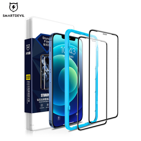 SmartDevil Diamonds Protectors For iPhone 12 Pro Max Screen Protector For iPhone 12 Glass Protective Full Cover HD Anti Blue Ray ► Photo 1/6