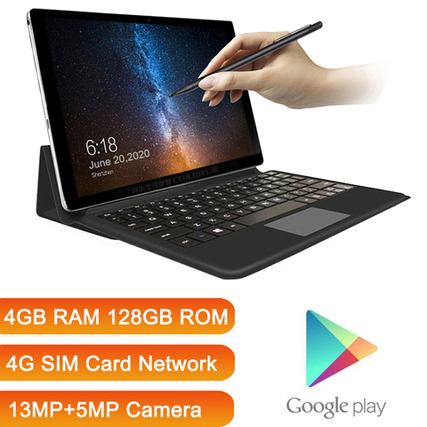 2022 Upgraded K20 Pro 4G SIM Network 2 in 1 Tablet Laptop with Keyboard 128GB ROM Tablet Android 11.6 Inch Tablet GPS 4GB RAM ► Photo 1/6