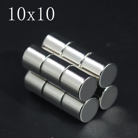5/10/20/50 Pcs 10x10 Neodymium Magnet 10mm x 10mm N35 NdFeB Round Super Powerful Strong Permanent Magnetic imanes Disc 30x30 ► Photo 1/6