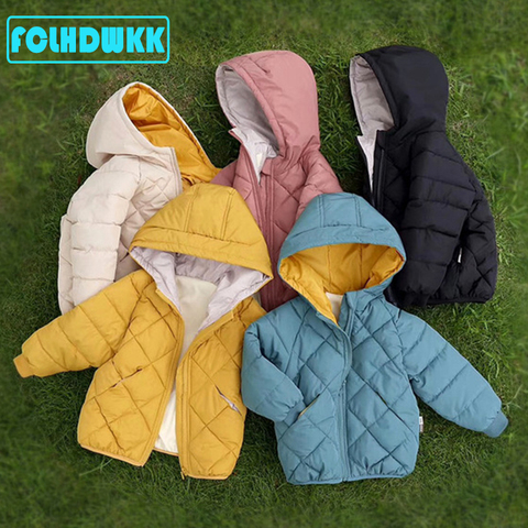 2022 Kids Girls Boys Autumn Winter Jackets Coat New Children Down Padded Baby Jacket Plus Velvet Warm Cotton Jacket Boy Clothes ► Photo 1/6