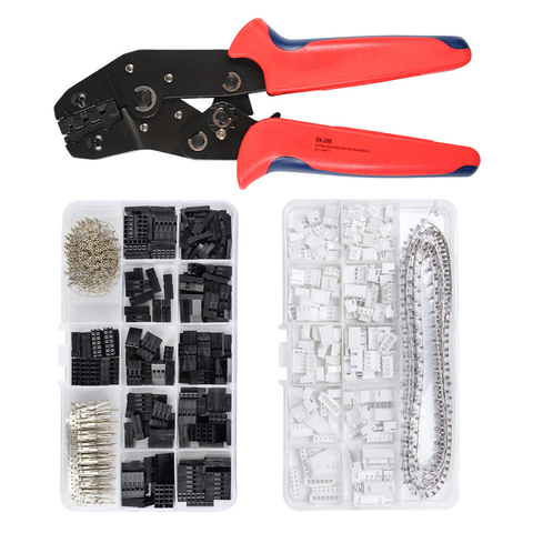 SN-28B 0.1-1mm² Crimping pliers crimper tool set 620pcs 2.54mm Dupont connectors and 460pcs 2.54 mm JST-XH JST connector kit ► Photo 1/6