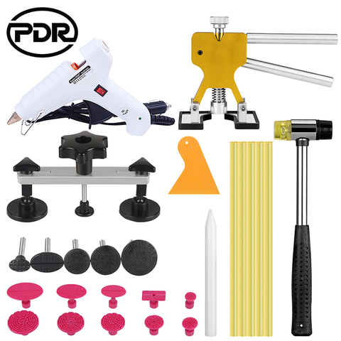 PDR Paintless Dent Repair Kit Car Dent Puller with Glue Puller Tabs