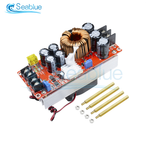 DC-DC 1500W 30A Voltage Step Up Boost Converter CC CV Power Supply Module Step Up Constant Current Module 10-60V to 12-97V Fan ► Photo 1/6