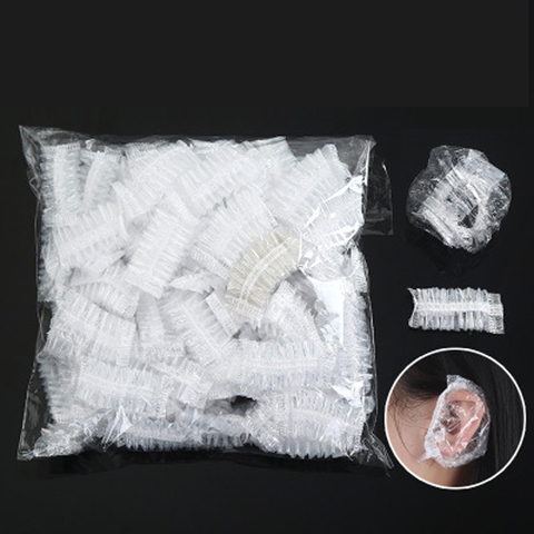 100pcs Disposable Ear Caps Waterproof Earmuffs Shower Hair Coloring Dye Ear Protector Cover Shield Barber Tool Salon Accessories ► Photo 1/6