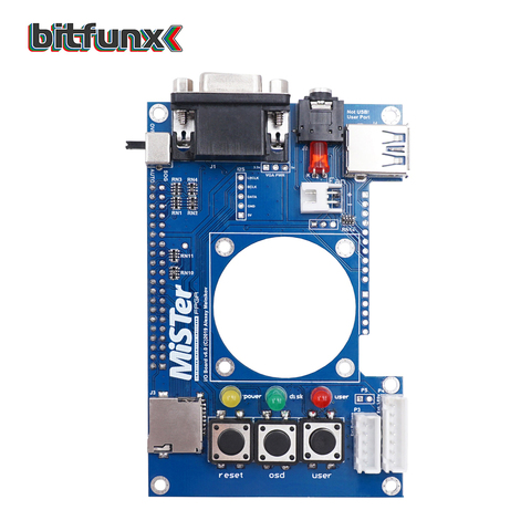 Bitfunx IO Board Analog Video Output VGA Port with RGBHV/RGBS/YPbPr For MiSTer FPGA 3.5mm headphone port Replacement Board ► Photo 1/6