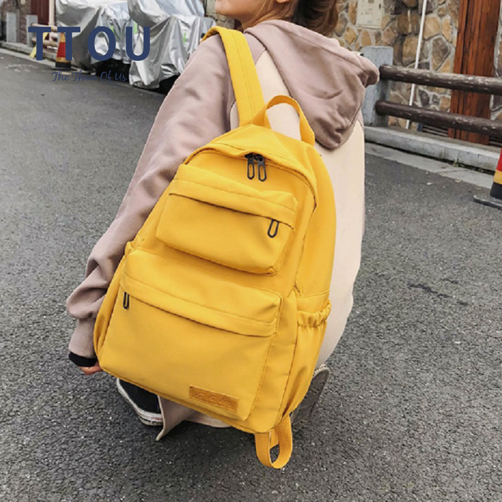 Large Capacity Solid Color Women's Backpack