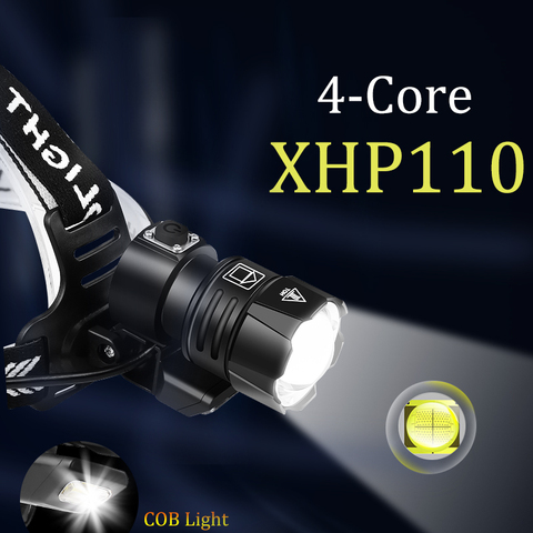 1000000LM XHP110 Powerful Lantern Headlamp XHP90.3 LED USB  Flashlight XHP50.2 Headlight Rechargeable18650 Zoom Head Torch Light ► Photo 1/6