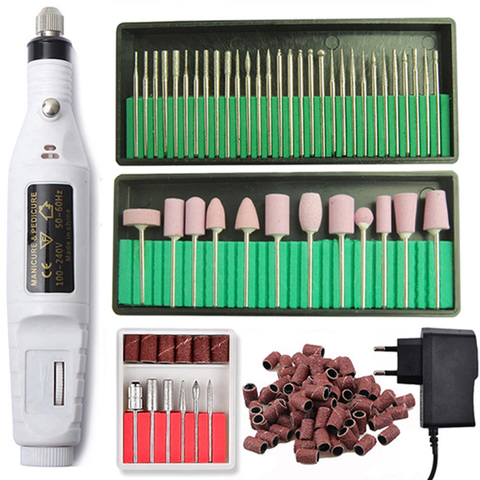 Professional Electric Nail Drill Machine Pedicure Manicure drill set Milling Cutters Set Nail File 20000RPM Polishing Equipment ► Photo 1/6