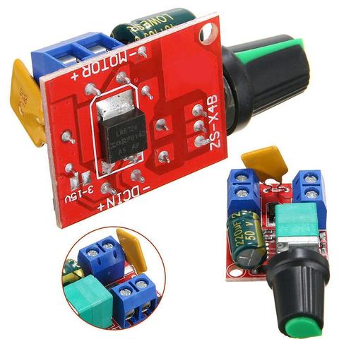 DC Motor Speed Controller 3~35V 12V 24V PWM DC Motor Switch Dimmer Speed 5A Fan Controller LED Adjustable V7A2 ► Photo 1/6