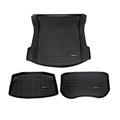 Car TPE Rubber Rear Trunk Storage Mat Front Trunk Mat Floor Waterproof Tasteless Protective Pads for Tesla Model 3 2022 3PCS ► Photo 1/1