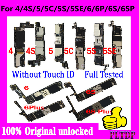 Motherboard For iPhone 4 4S 5 5C 5S 6 6p 6s 6sp 8G 16G 32G 64G  Without Touch ID,100% Original Unlocked For iPhone 6 s  board ► Photo 1/6