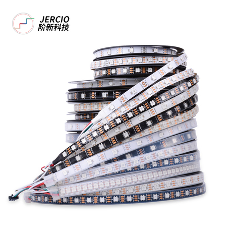 WS2812b Led Strip Smart RGB Individually Addressable Light 30/60/144Leds Black/White PCB Waterproof IP30/65/67 DC5V ► Photo 1/6