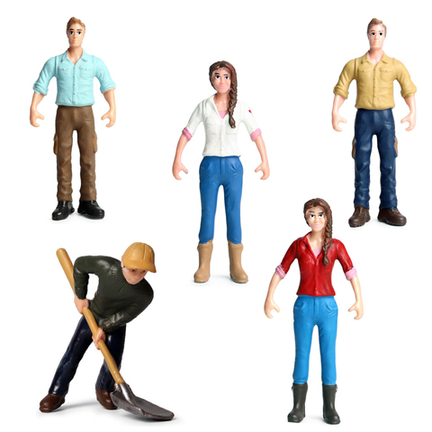 Hot 1:25 Farm Staff Worker Farmer Action Figure PVC People Model Figurine Decor Decoration Accessories Toy for children Kid Gift ► Photo 1/6