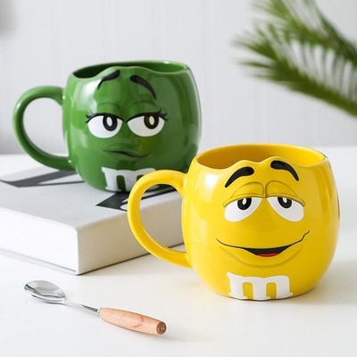 Lovely m&ms cup creative couple large capacity mark cup coffee cup expression ► Photo 1/1