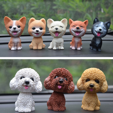 Shaking Head Dog Toy Car Furnishing Articles Dashboard Doll Cute Nodding Decoration Teddy Husky Corgi Interior Furnishings Gift ► Photo 1/6