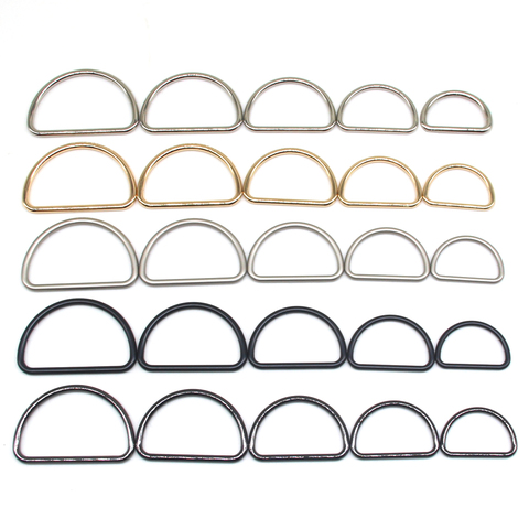 10pcs/lot half-rings Multi-Purpose Alloy Round D ring Handmade DIY Accessories for Luggage Belt Dog Leashes Handbag Shoes ► Photo 1/6