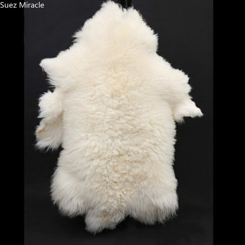 Whole sheep fur cushion pure wool blanket carpet bedside fur fabric trim womens belts faux blanket white fur craft real fur bag ► Photo 1/6