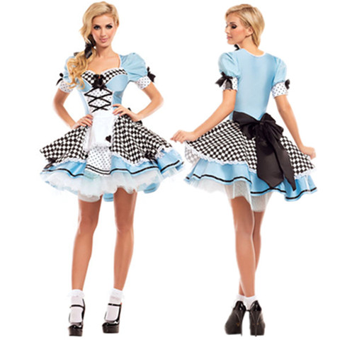 Sexy Alice in Wonderland Cosplay Costume Adult Women Halloween Party Maid Costume Storybook Alice Queen of Heart Fancy Dress ► Photo 1/3