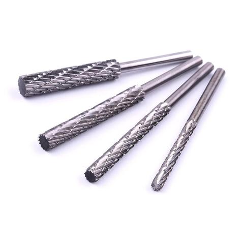 1PC 3mm Shank High Speed Steel Rotary Burr Cutter Edge diameter 3/4/5/6mm Plastic Wood Carving Grinding Aluminum Rotary File ► Photo 1/6