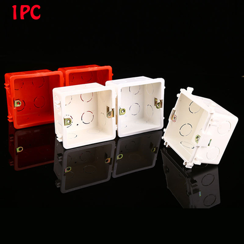 1PC Wall Mounting Box Standard Light Touch Switch Cassette Junction Box Flame Retardant Wiring Back Box Switch Concealed Bottom ► Photo 1/6