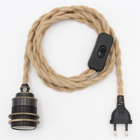 Vintage Hang Light Cord With  Line Switch And E27 Blub Light Socket ► Photo 1/5