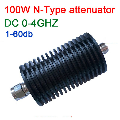 100W N-Type RF Coaxial attenuator 1db 2db 3db 5db 6db 10db 15db 20db 30db 40dB 50db 60db DC 0-4GHz 50ohm for microwave ► Photo 1/5