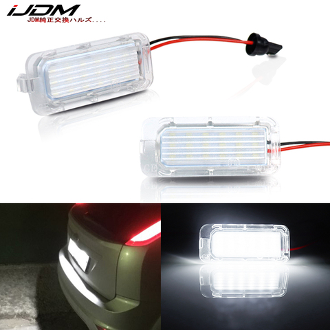 iJDM Canbus LED Number License Plate Light Lamp For Ford Focus 5D Fiesta Mondeo MK4 C-Max MK2 S-Max Kuga Galaxy 6000k White 12V ► Photo 1/6