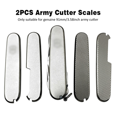 2pcs Professional Titanium Alloy Smooth 91mm Saber Patches Non Slip Army Cutter Scales Replacement Parts Durable For Victorinox ► Photo 1/6