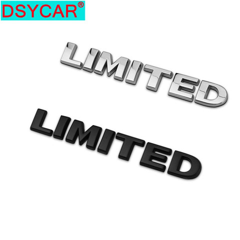 DSYCAR 1Pcs 3D Metal LIMITED Car Side Fender Rear Trunk Emblem Badge Sticker Decals for JEEP Wrangler Compass Commander Cherokee ► Photo 1/6