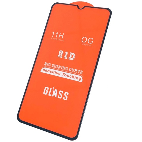 Protective glass for realme C3 with black frame full glue ► Photo 1/1