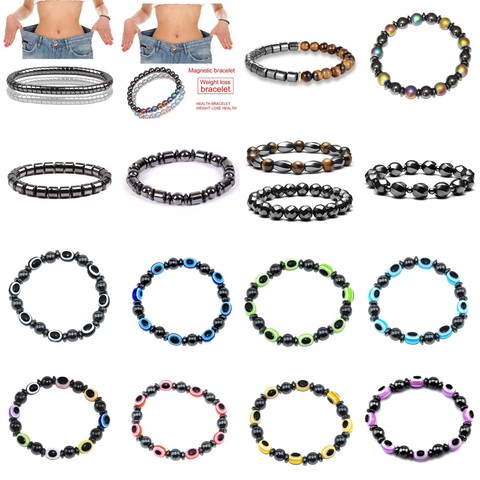 Magnetic Slimming Anklet Bracelet Necklace Black Gallstone Weight Loss Stimulating Acupoints Therapy Fat Burning Health Care ► Photo 1/6