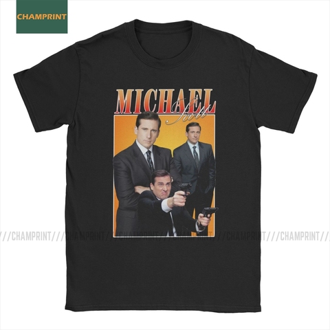 Michael Scott Homage The Office Men T Shirts Tv Series Dwight SchruteJim Halpert Tees Short Sleeve T-Shirts Cotton Plus Size ► Photo 1/6